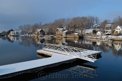 Harbor on a Snowy Morning