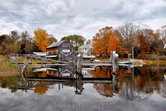 Burnham Boat Building in Autumn