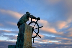Man at the Wheel in December