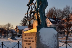Man at the Wheel in Snow 2