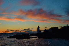 Lighthouse & April Sunset