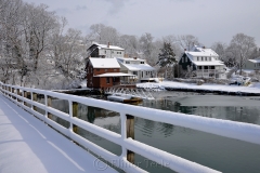 Brown House & Bridge in February