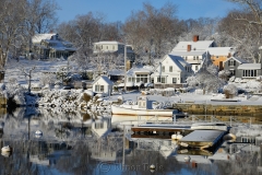 Harbor Reflections in February Snows