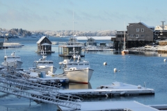 Boats & Harbor in March Snows