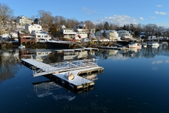 Harbor Docks in Melting Snow