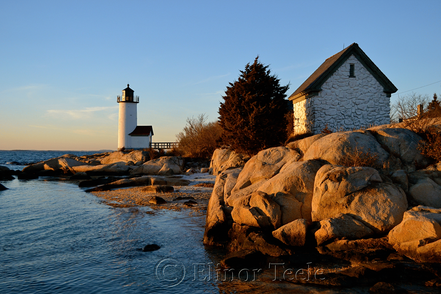 Annisquam Lighthouse in a December Sunset