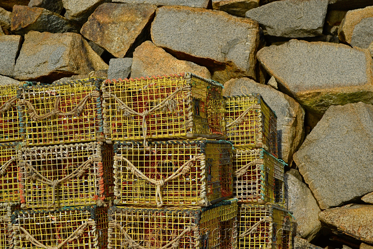 Lobster Traps in Pigeon Cove, Rockport, MA