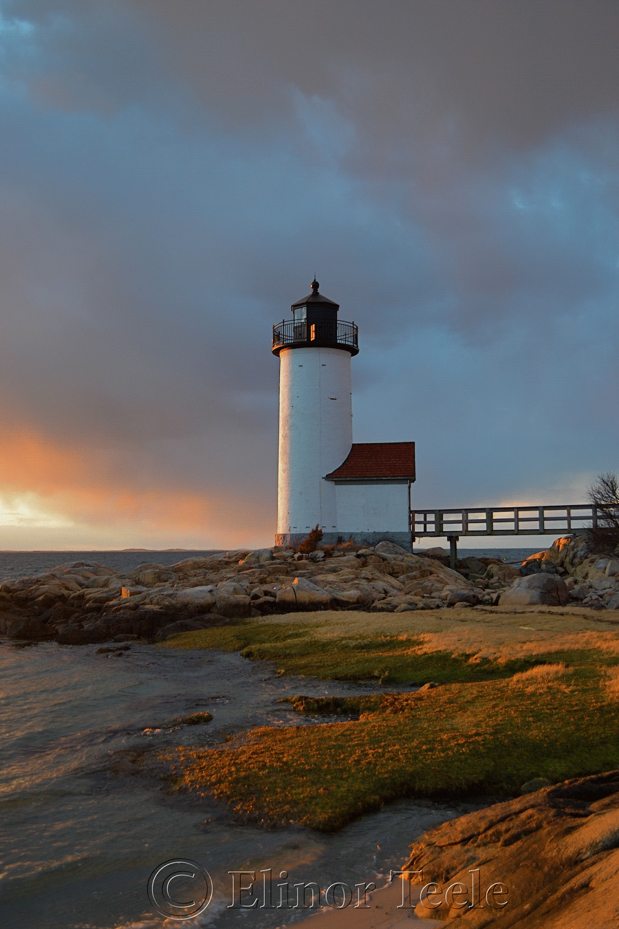 Annisquam Lighthouse Sunset in March, Annisquam MA