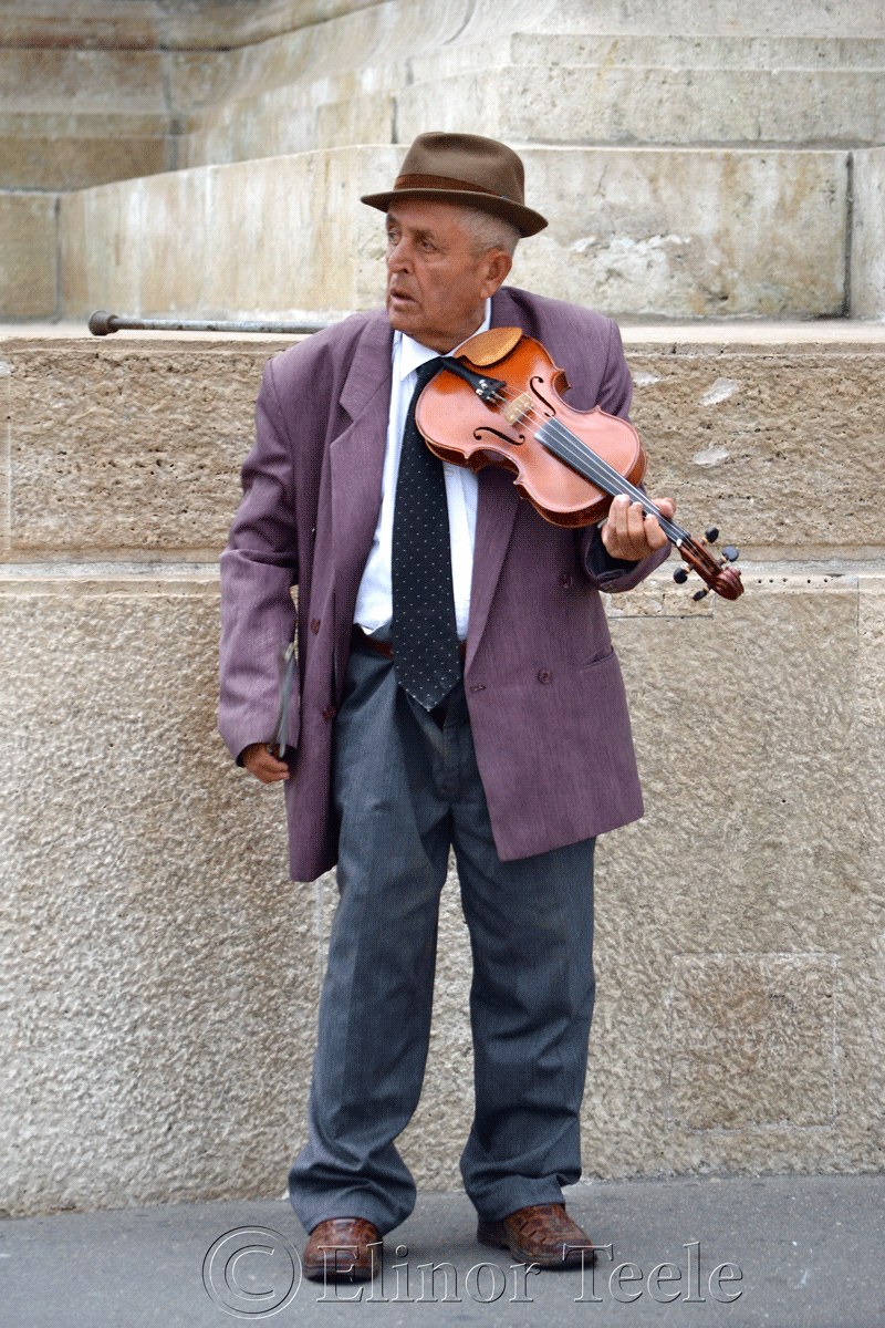 Violinist, Heroes' Square, Budapest