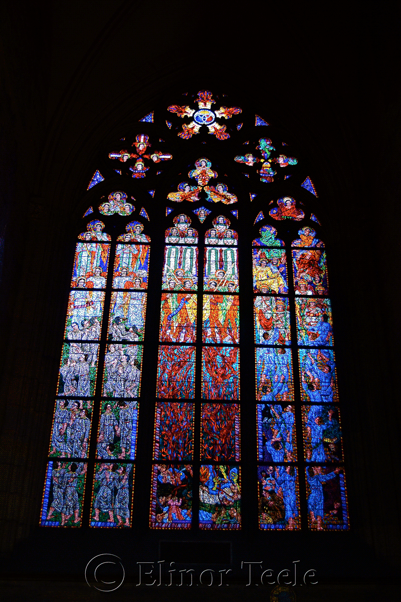 Stained Glass Window, St. Vitus Cathedral, Prague