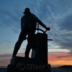 Fisherman's Memorial at Sunset, Gloucester MA
