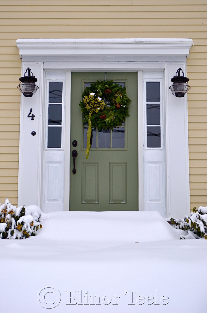 Green Door, Annisquam in the Snow