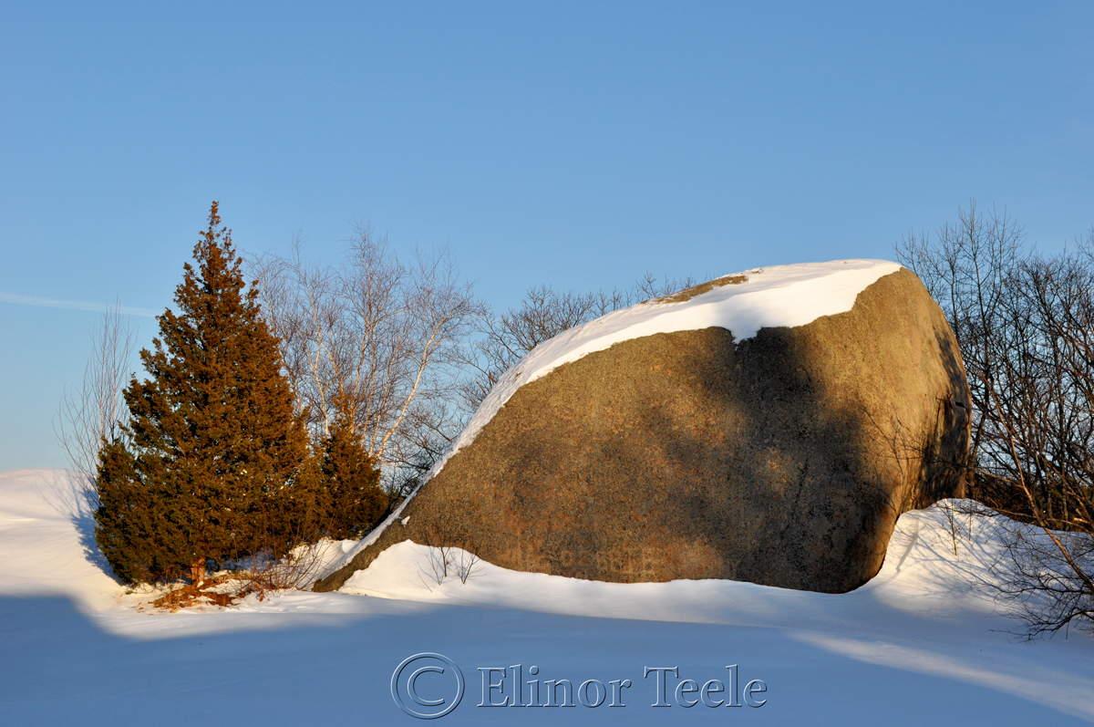 Squam Rock After the Snow