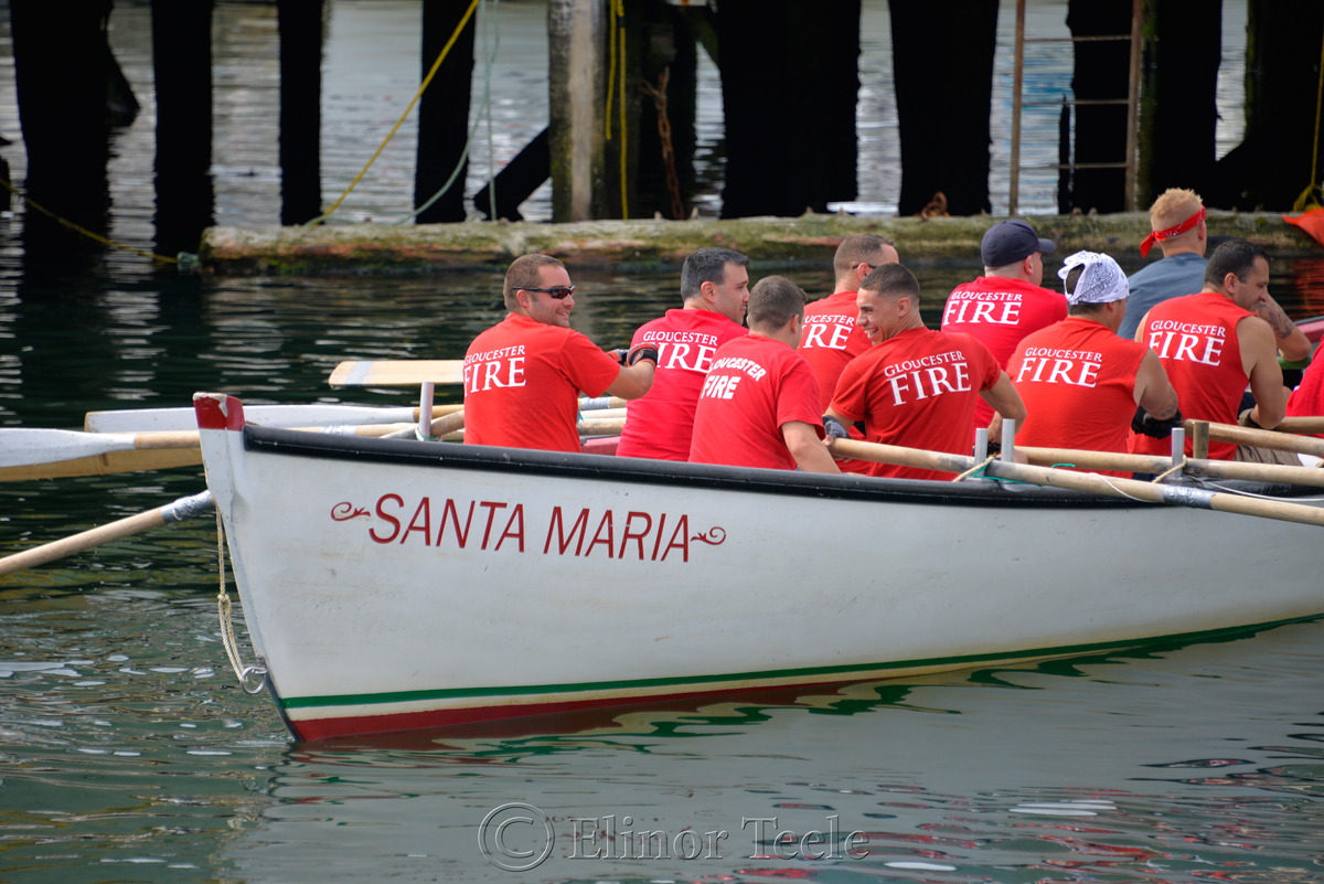 Heading Out, Fire Department, Saturday Seine Boat Races, Fiesta 2015, Gloucester MA