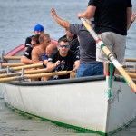 Waving to Supporters, Police Department, Saturday Seine Boat Races, Fiesta 2015, Gloucester MA