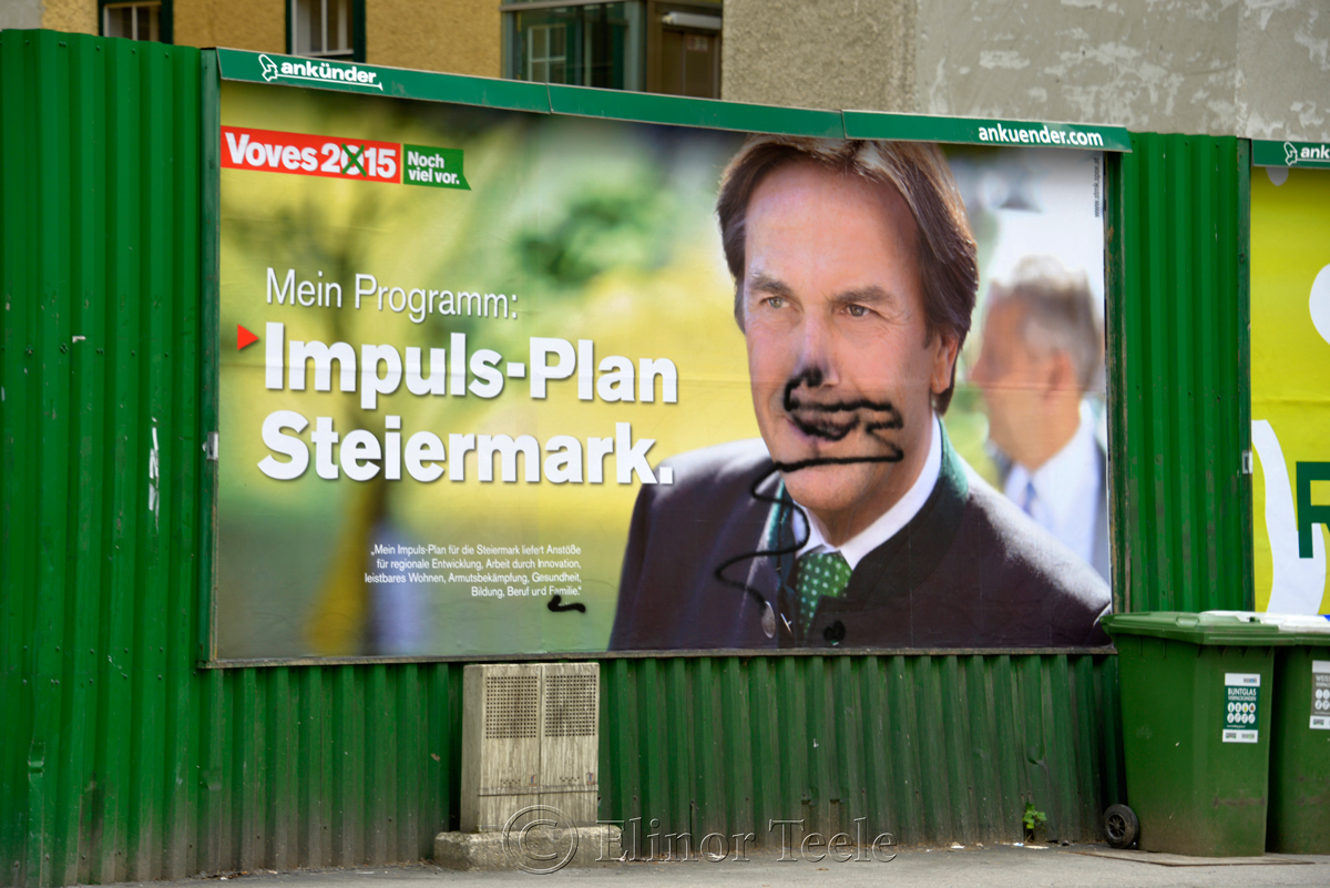 Elections, Graffiti, Graz, Austria