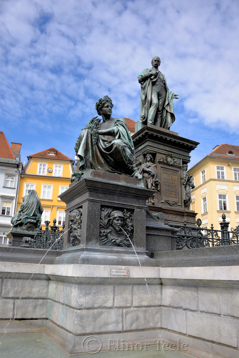 Archduke Johann Fountain, Hauptplatz, Graz, Austria 1