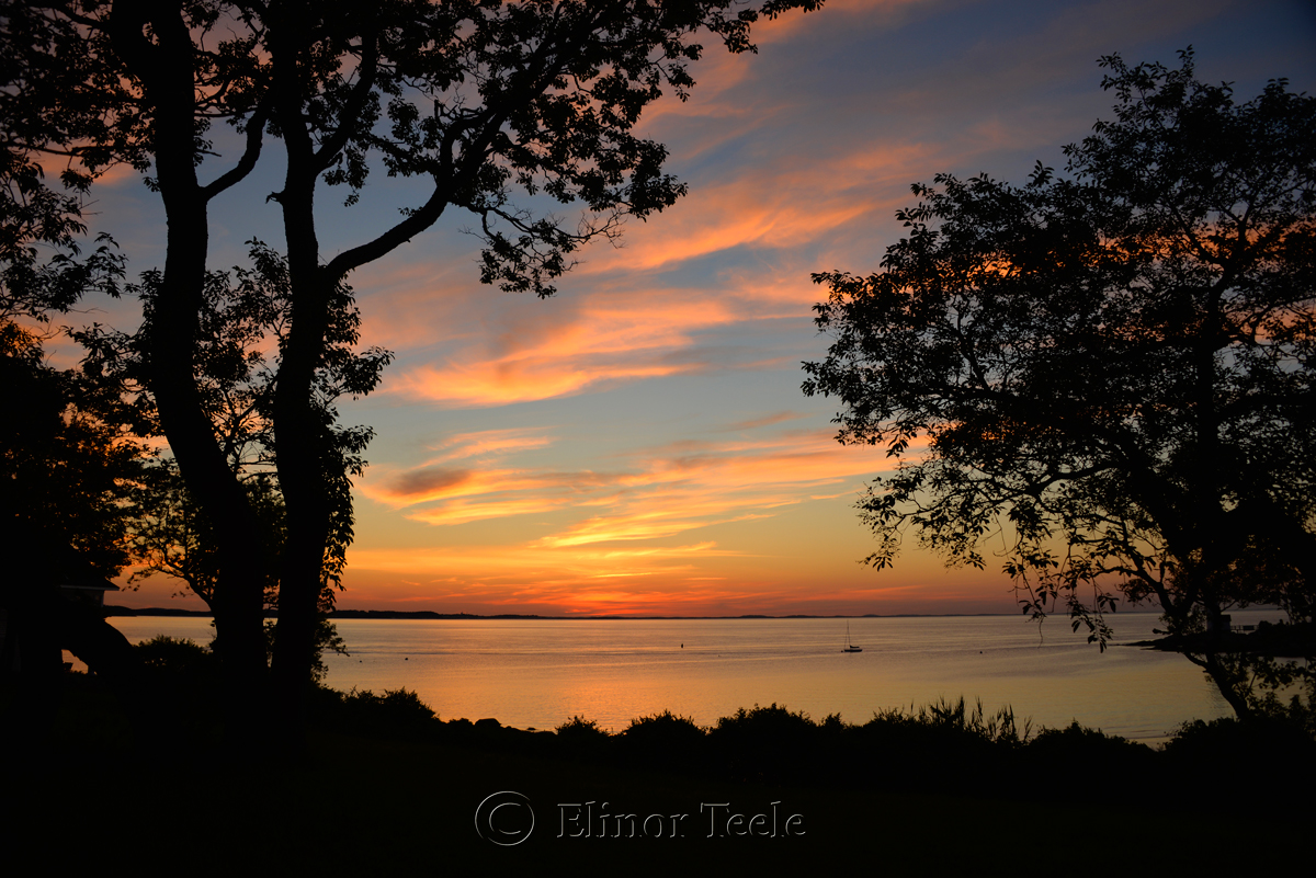 Sunset in Silhouette, Ipswich Bay