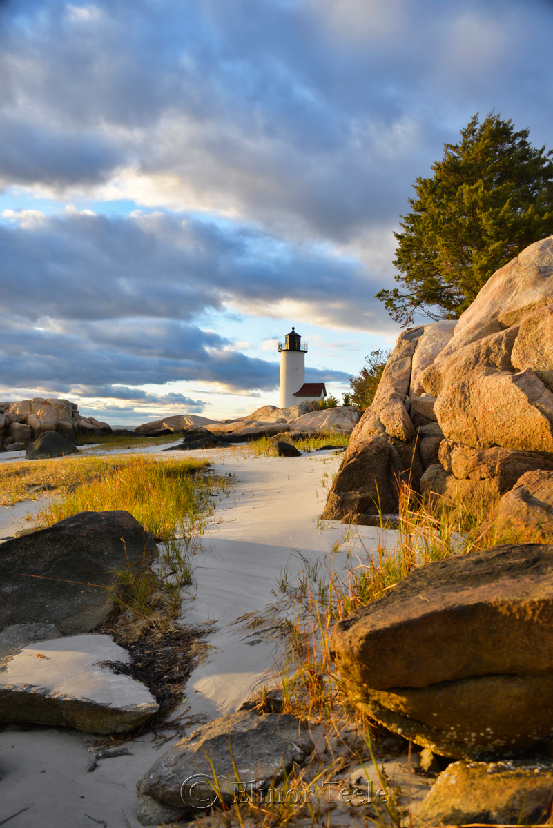 Lighthouse & Rocks in October 1