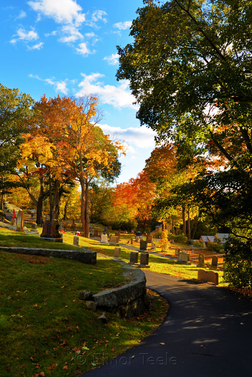 New England Fall Foliage - Cemetery 1