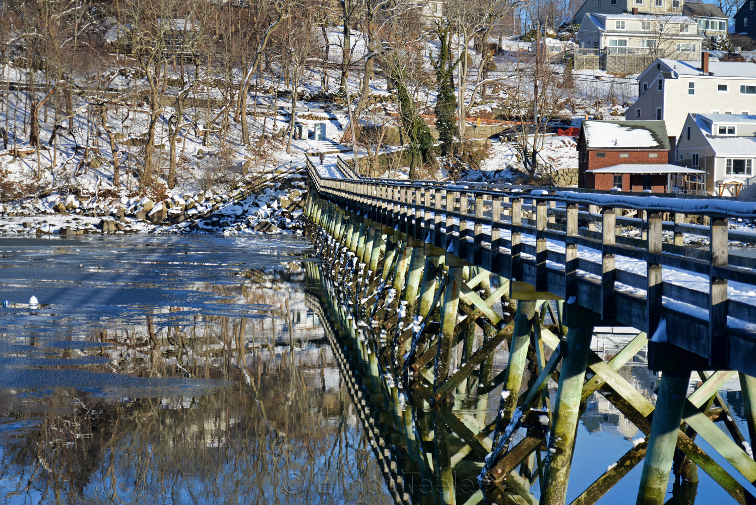 Footbridge - Winter Reflections (Landscape)