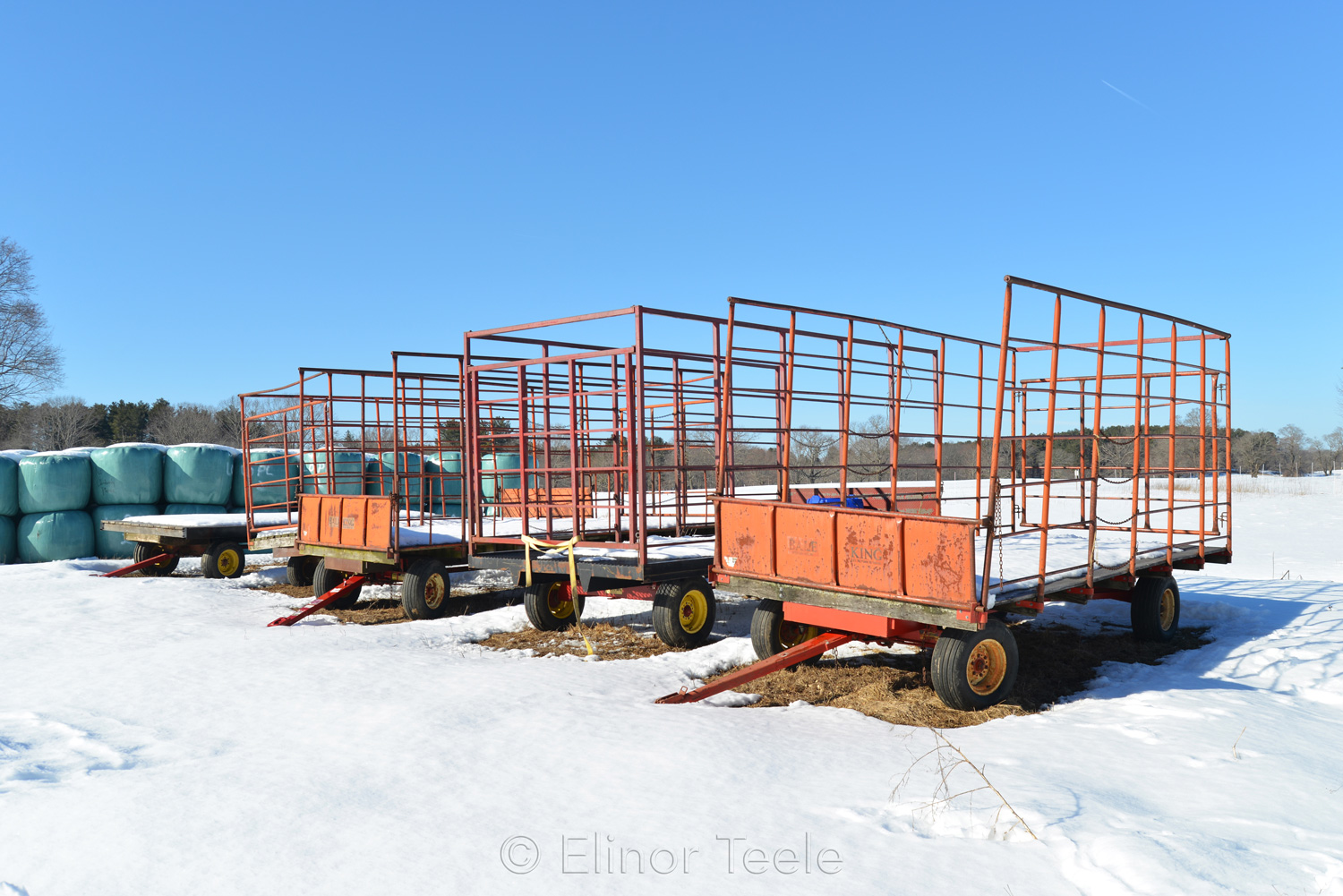 Hay Wagons in Winter - Appleton Farms