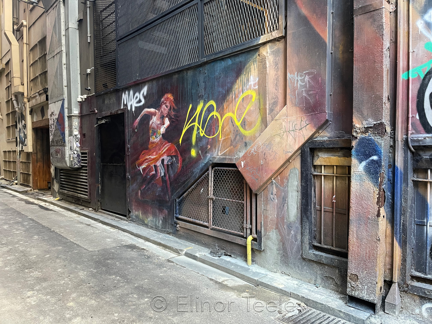 Street Art - Dancer - Laneway, Melbourne